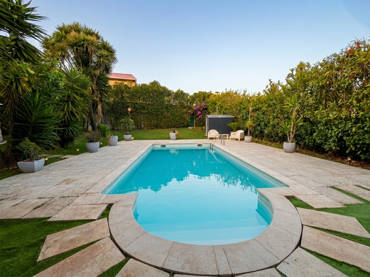 Vista panorâmica piscina Villa 408